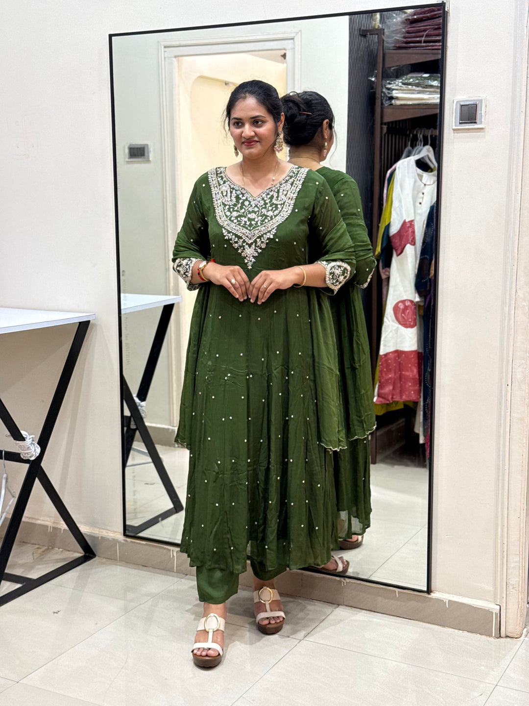 Pure Chinon Handwork Collection Party Wear  | R177
