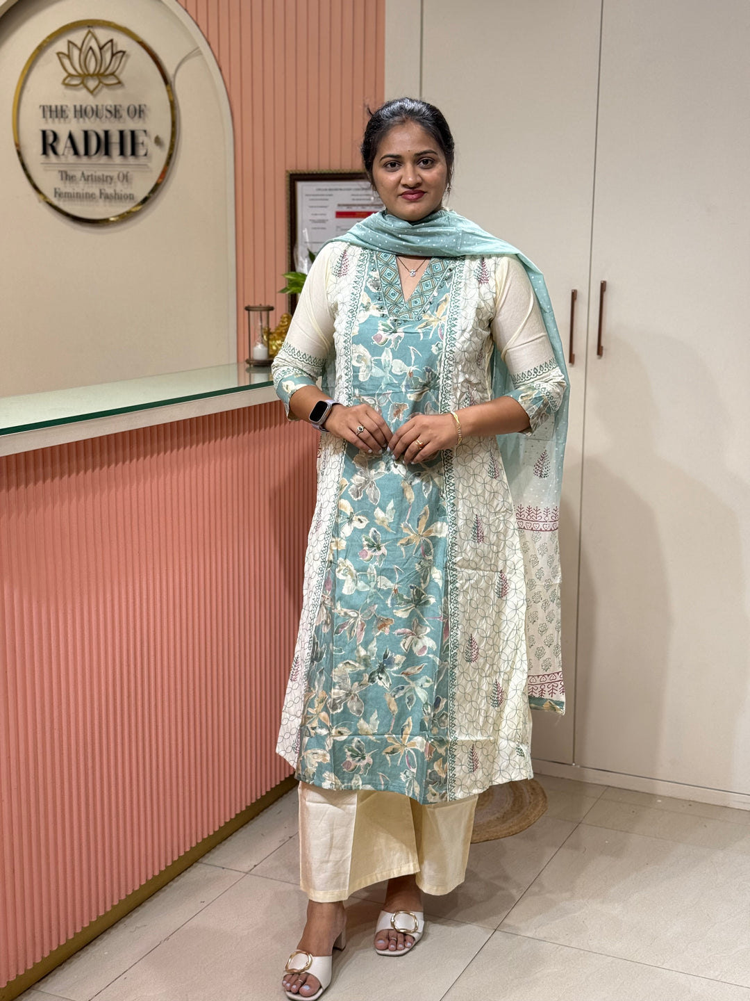 Mul Chanderi Collection with ALine pattern | R216