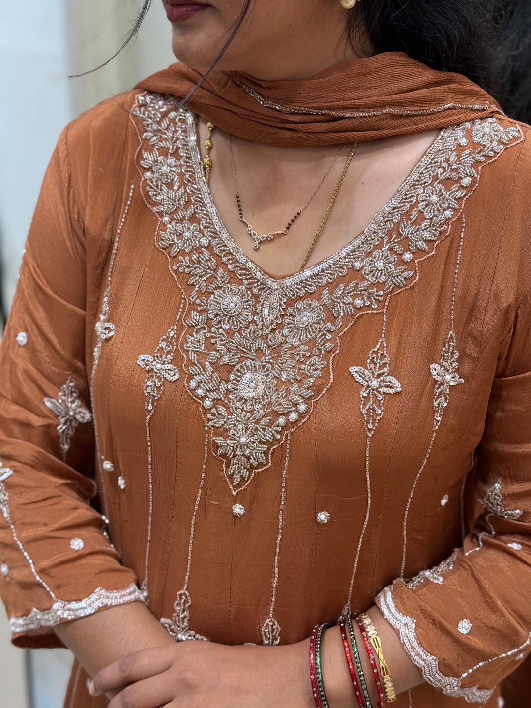 Pure Chinon Handwork Collection Party Wear  | R177