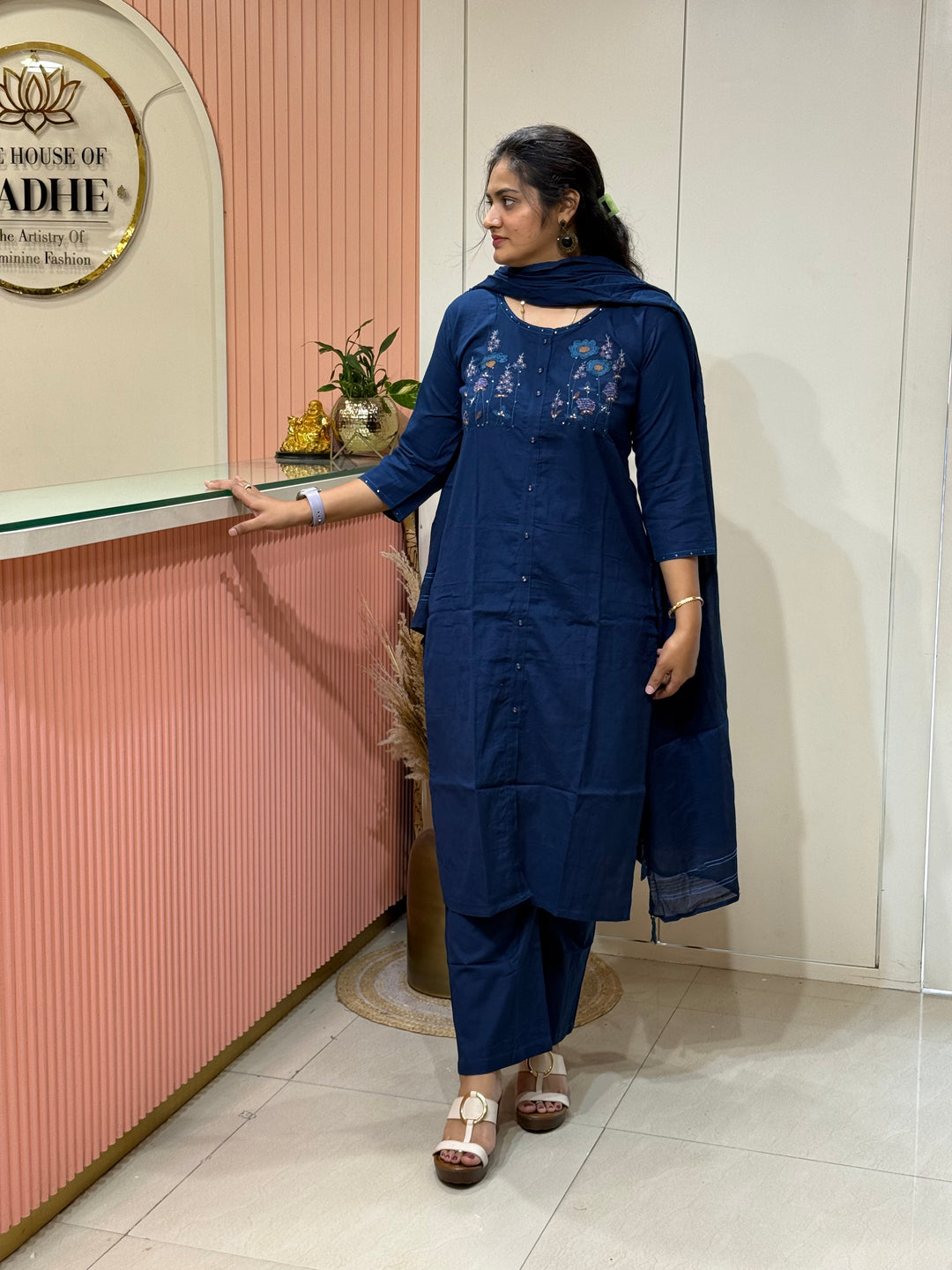 Khadi Cotton Collection with Embroidery Work | R220