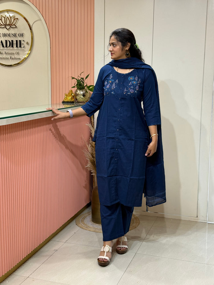 Khadi Cotton Collection with Embroidery Work | R220