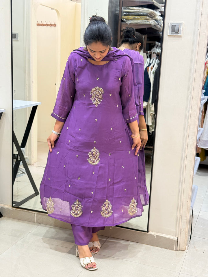 Mul Chanderi Semi Party Wear | R214
