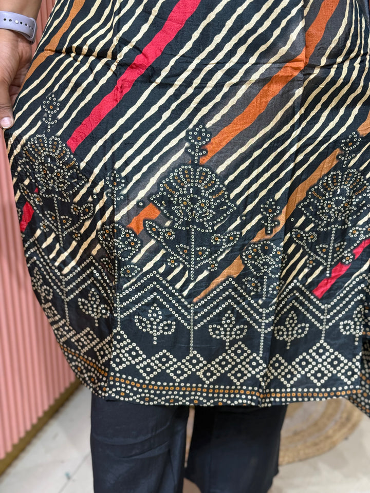 Tusser fabric with Bandhani design Collection (Cotton Lining )| R227