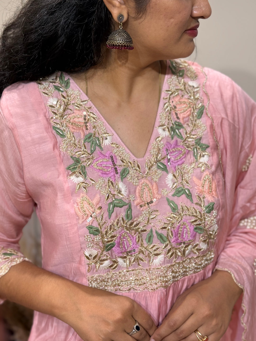 Premium Mul Chanderi Handwork Collection | R206