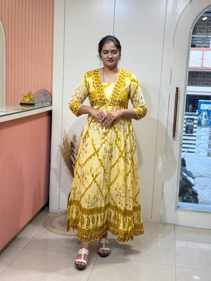 Mul Cotton with Cotton Lining Gown Collection  | R144