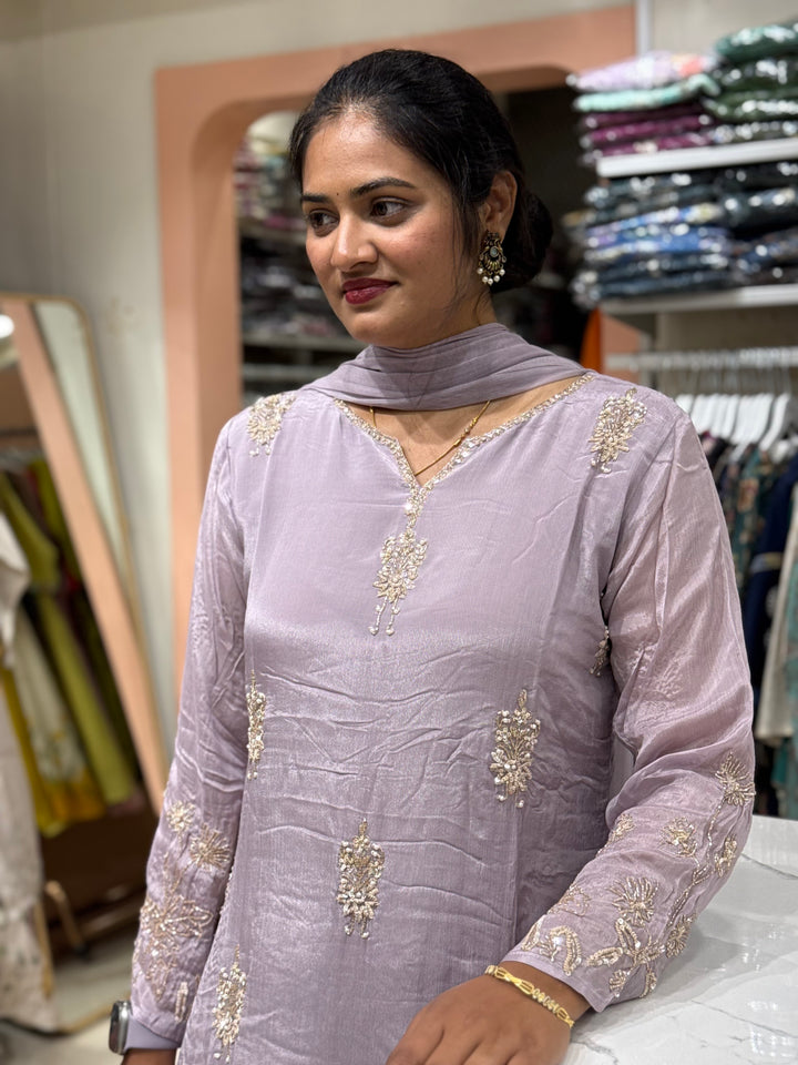 Pure Chinon Handwork Collection Party Wear | R177
