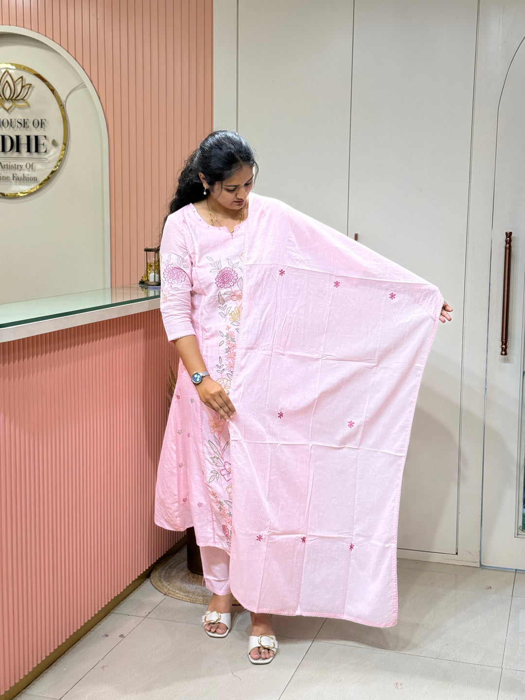 Mul Cotton Collection with Embroidery work (Cotton Lining)| R181