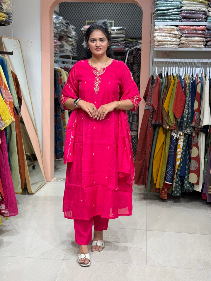 Mul Chanderi Semi Party Wear Collection | R205
