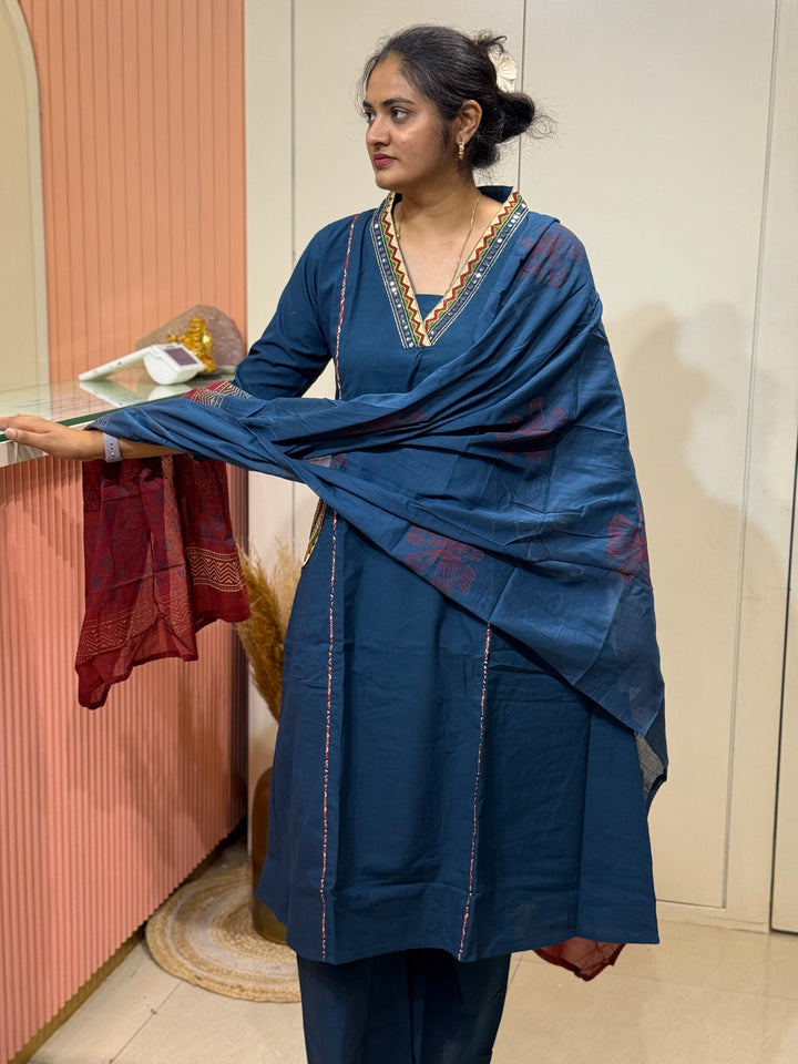 Cotton 3 Pc Kurta Set – Cotton Collection | R162