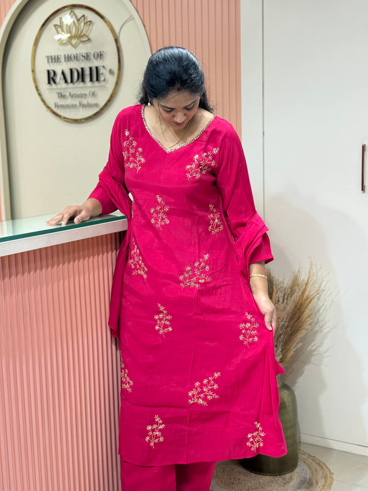 Mul Chanderi Collection with Cut Dana work | R206