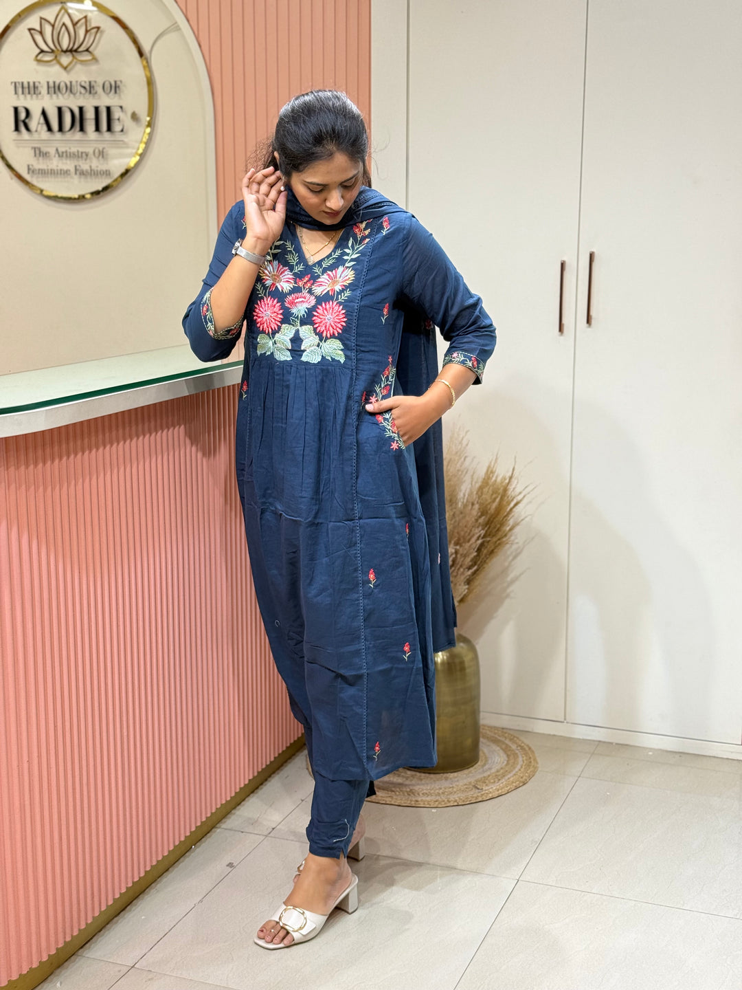 Mul Cotton Collection with Embroidery work (Both the Side Pockets) | R150