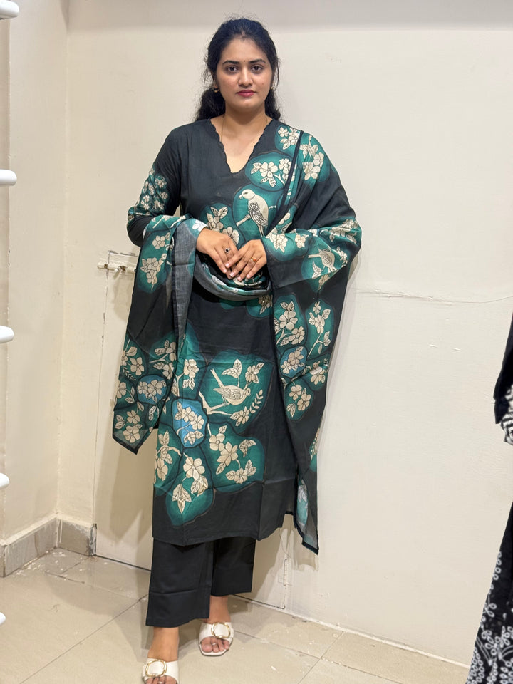 60-60 Cotton Printed 3 Pc Kurta Sets – Premium Soft Collection | R163