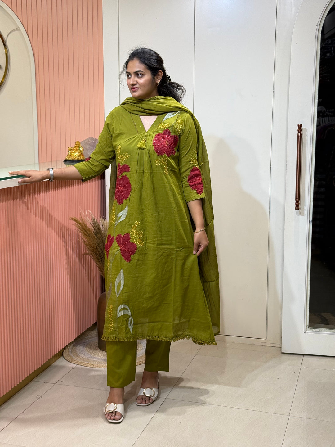 Mul Cotton 3 Pcs Set with cotton lining | R181