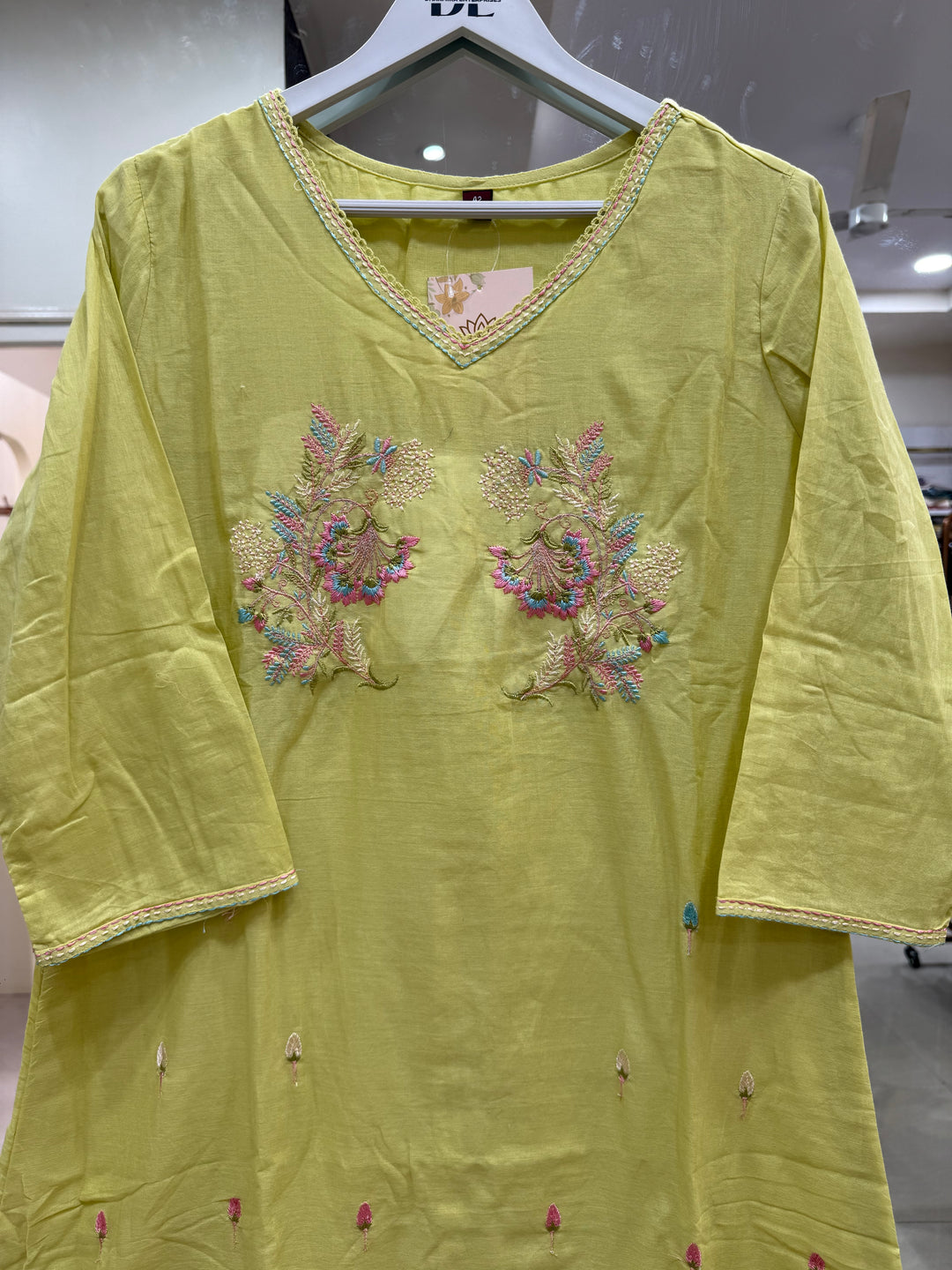 Pure Mul Cotton with Embroidery Work (Cotton Lining)  | R168
