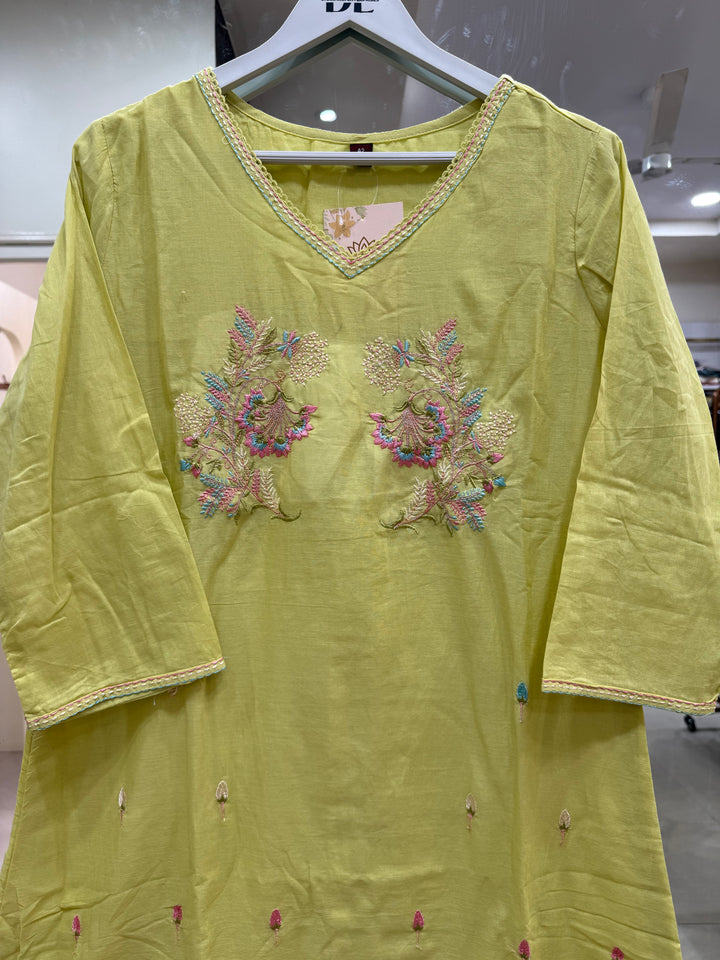 Pure Mul Cotton with Embroidery Work (Cotton Lining)  | R168