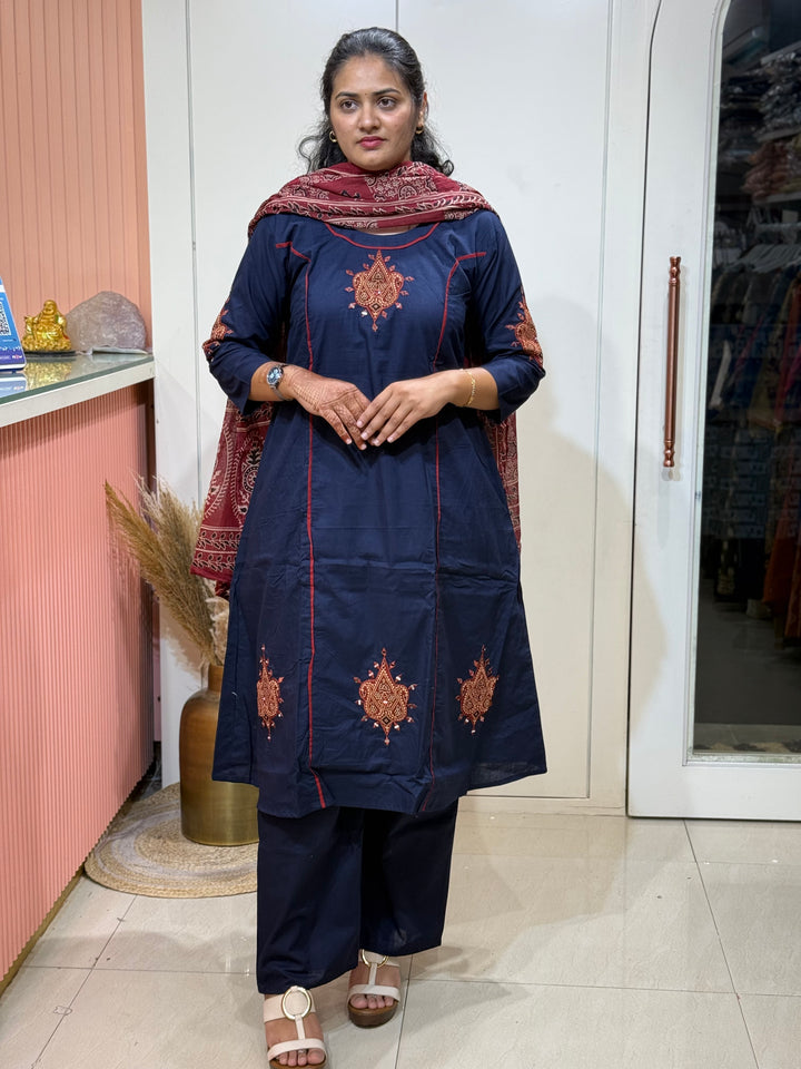 Cotton 3 Pc Collection with Patch work | R173