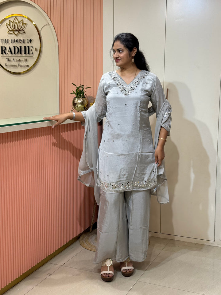 Designer Chinon Collection With Real Mirror Work | R177