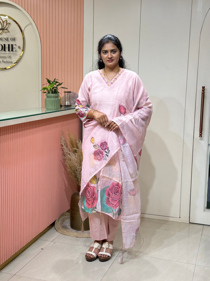 Linen Cotton 3 Pcs Set Collection with Cotton Lining | R146