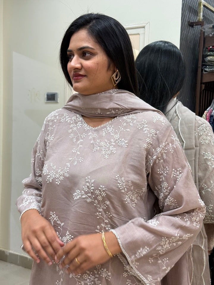 Mul Chanderi with Embroidery work| R205