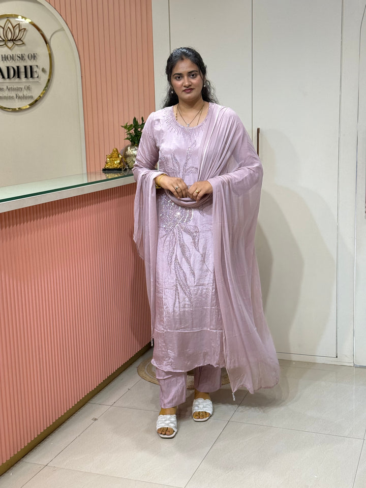Pure Chinon Handwork Collection Party Wear | R177