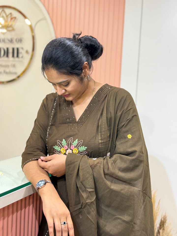 Hand Embroidered 3 Pc Cotton Collection – Summer Special | R166