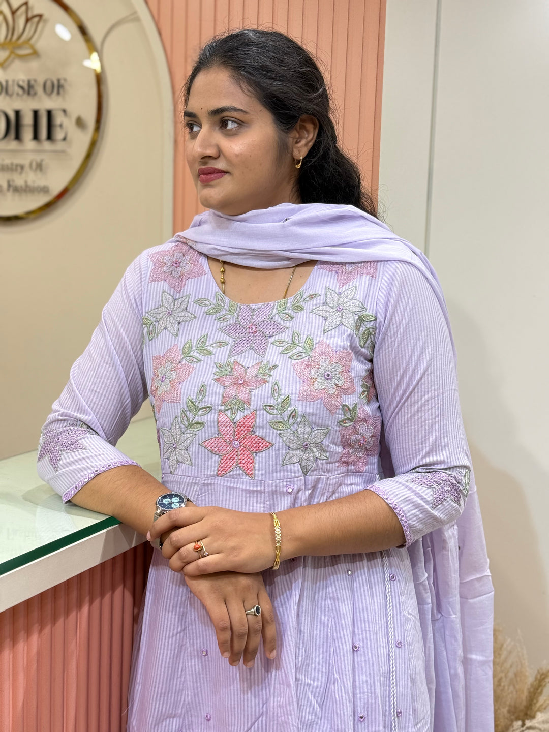 Premium Mul Cotton Anarkali Style Collection (Cotton Lining )| R164