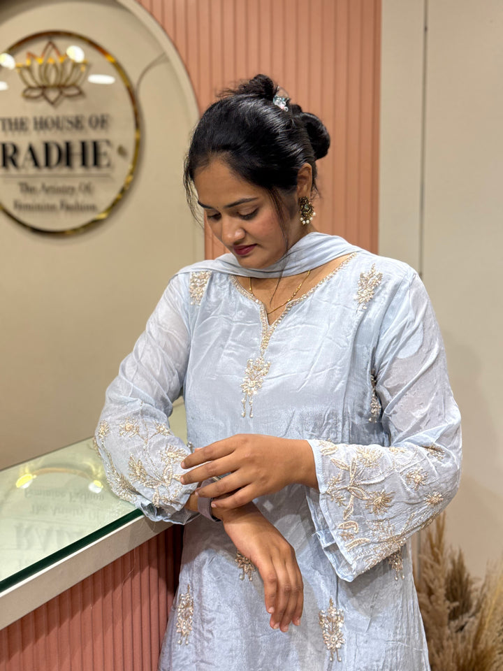 Pure Chinon Handwork Collection Party Wear | R177
