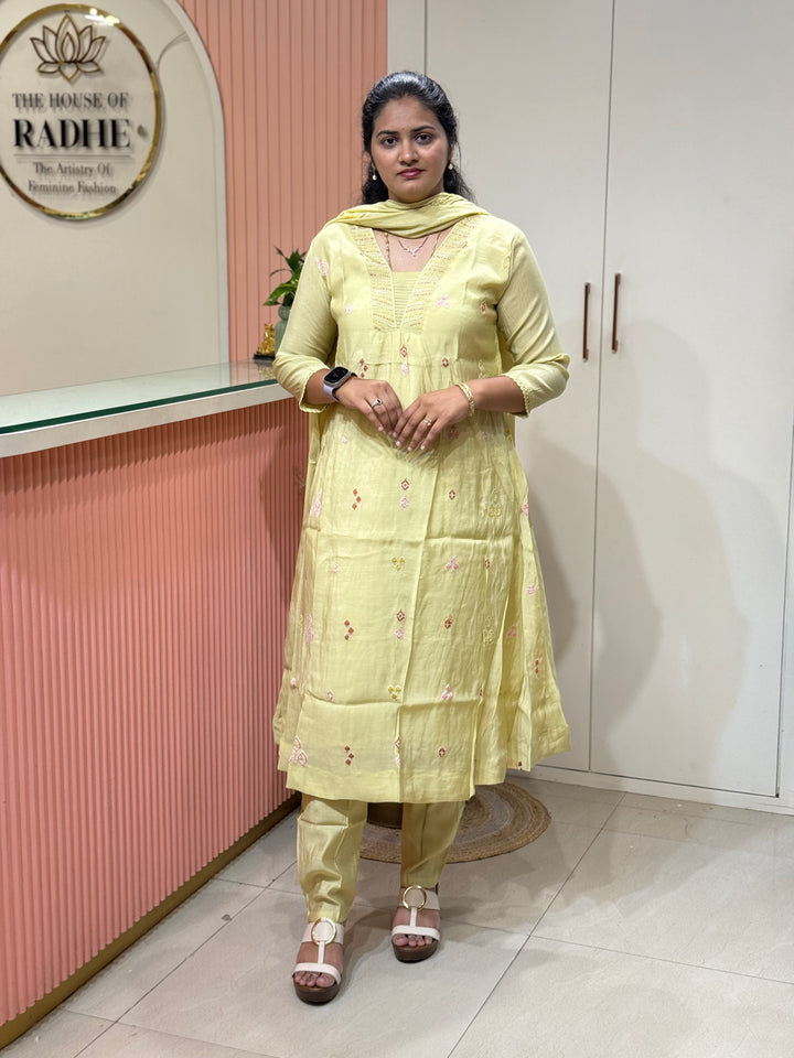 Mul Chanderi Collection with Embroidery work (Cotton Lining)| R204