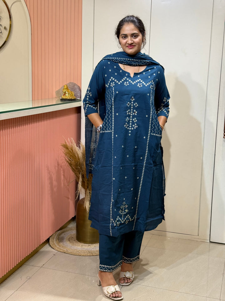 60-60 Cotton 3 piece Kurta set | R170