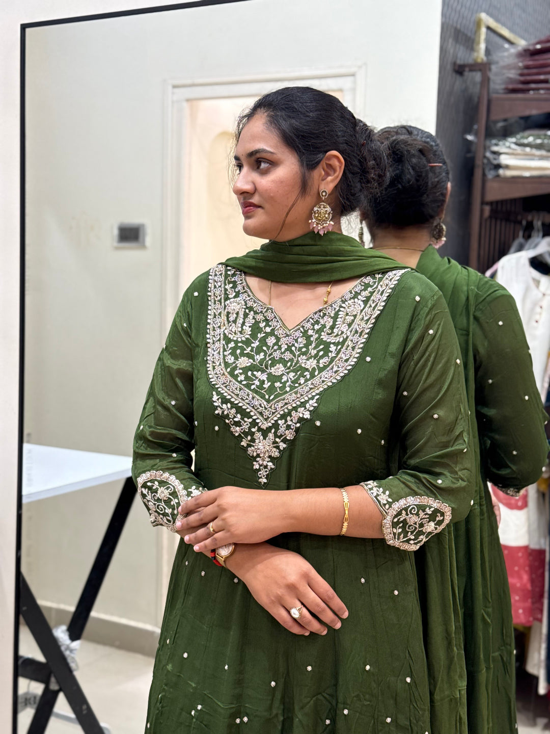 Pure Chinon Handwork Collection Party Wear  | R177