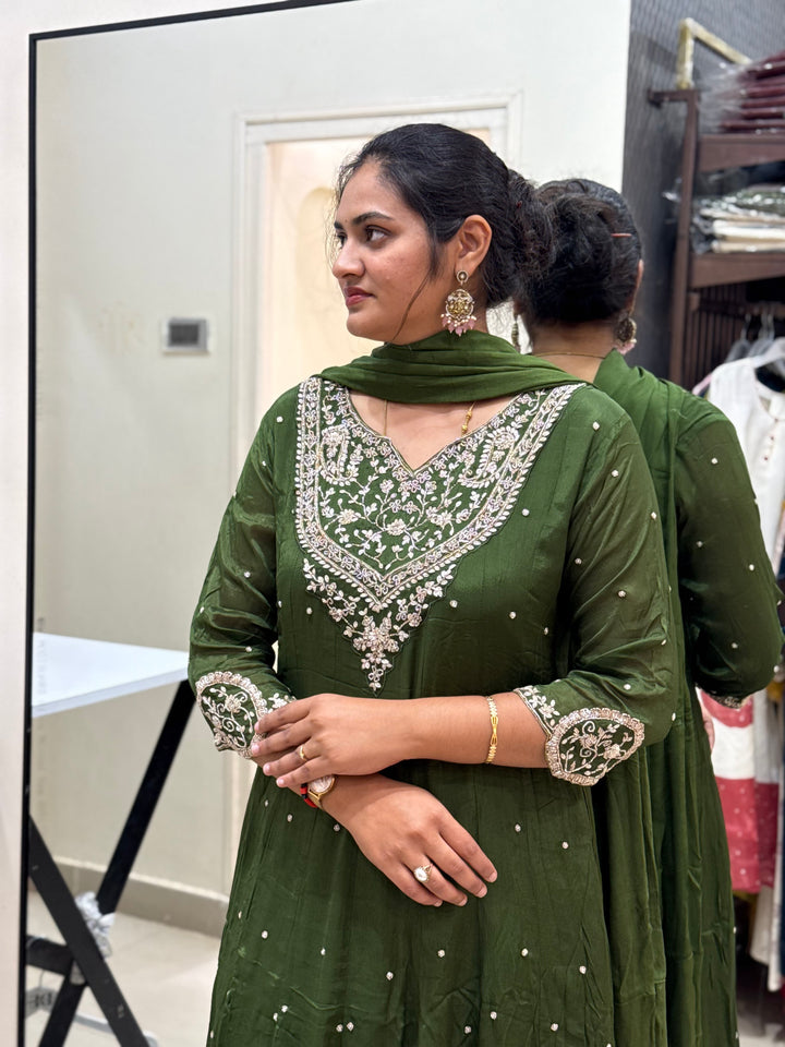 Pure Chinon Handwork Collection Party Wear  | R177