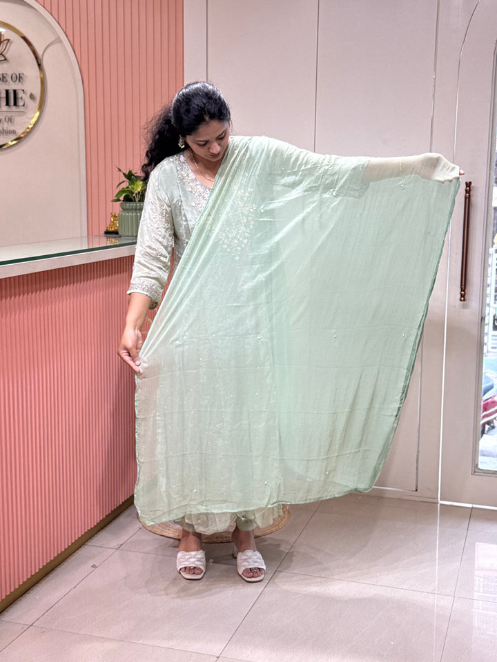 Pure Chinon Handwork Collection Party Wear | R117