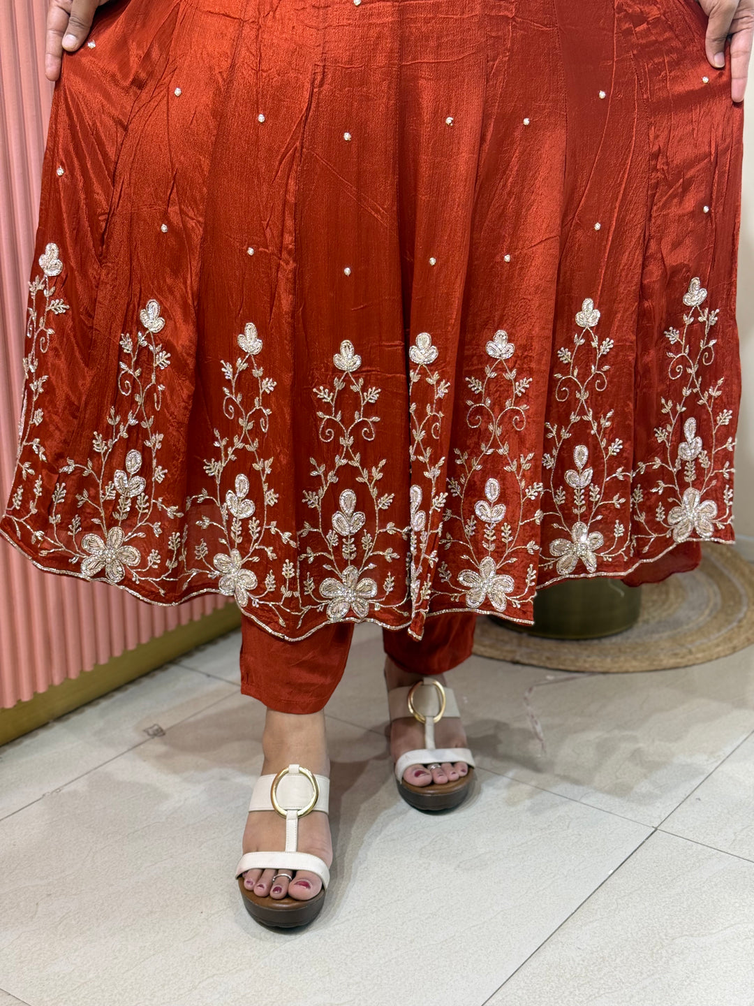 Pure Chinon Handwork Collection Party Wear  | R177