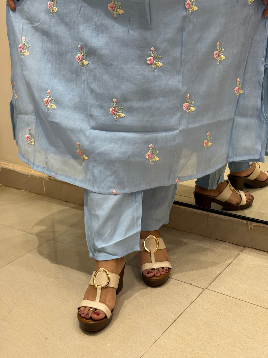Premium Mul Chanderi with Embroidery work | R179