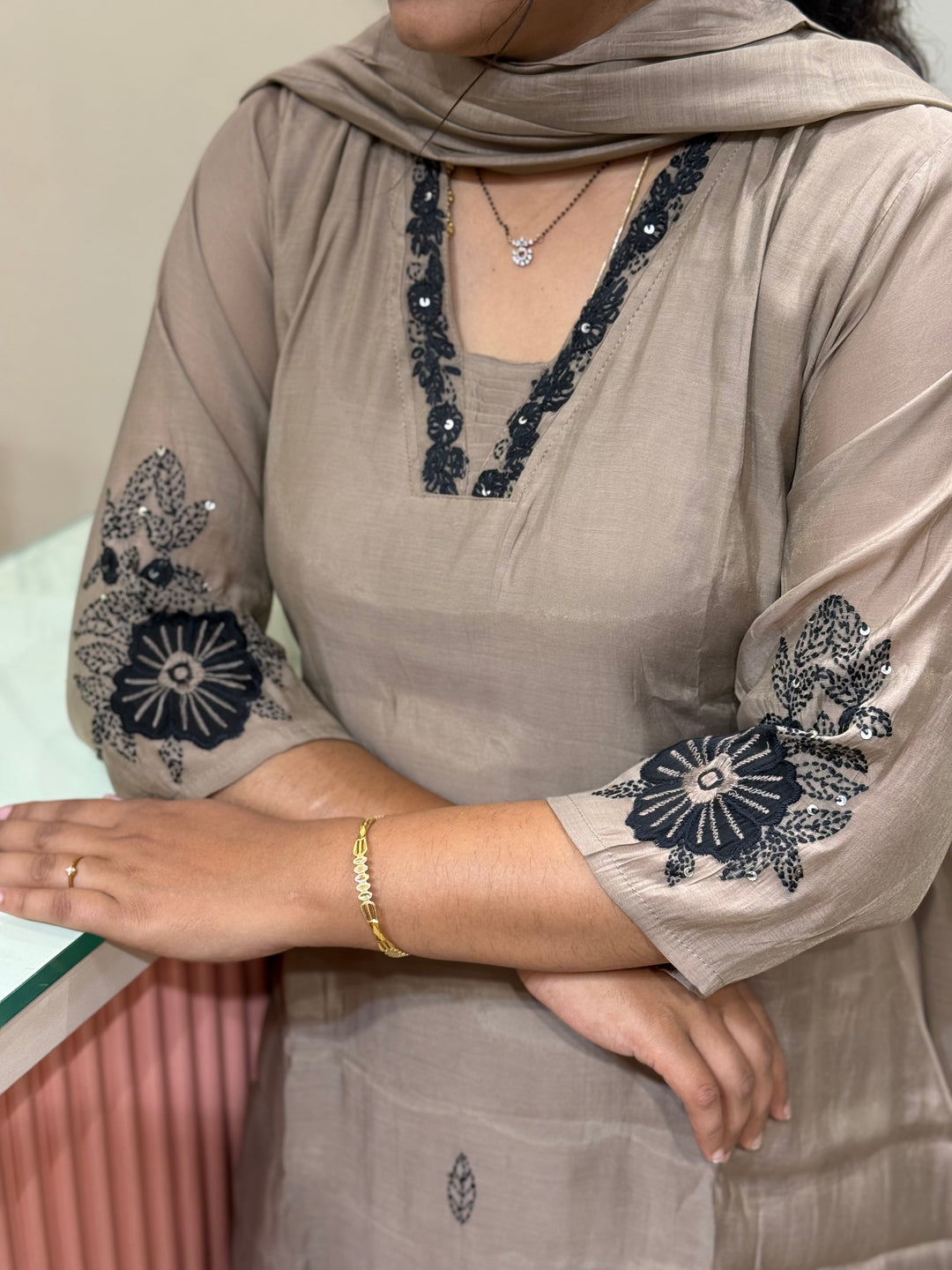 Pure Mul Chanderi Collection with embroidery Work(cotton Lining) | R229