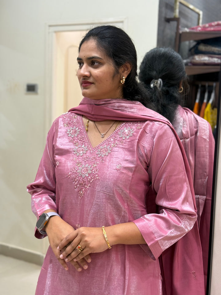 Premium Roman Silk Kurta Set – Elegant Collection | R116