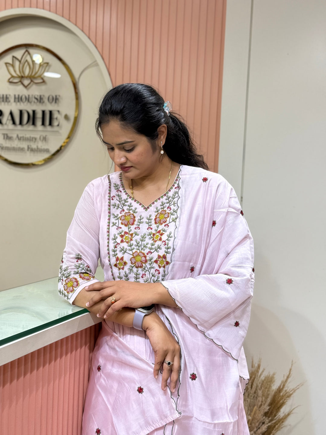 Mul Chanderi Collection with Embroidery work (Cotton Lining)| R204