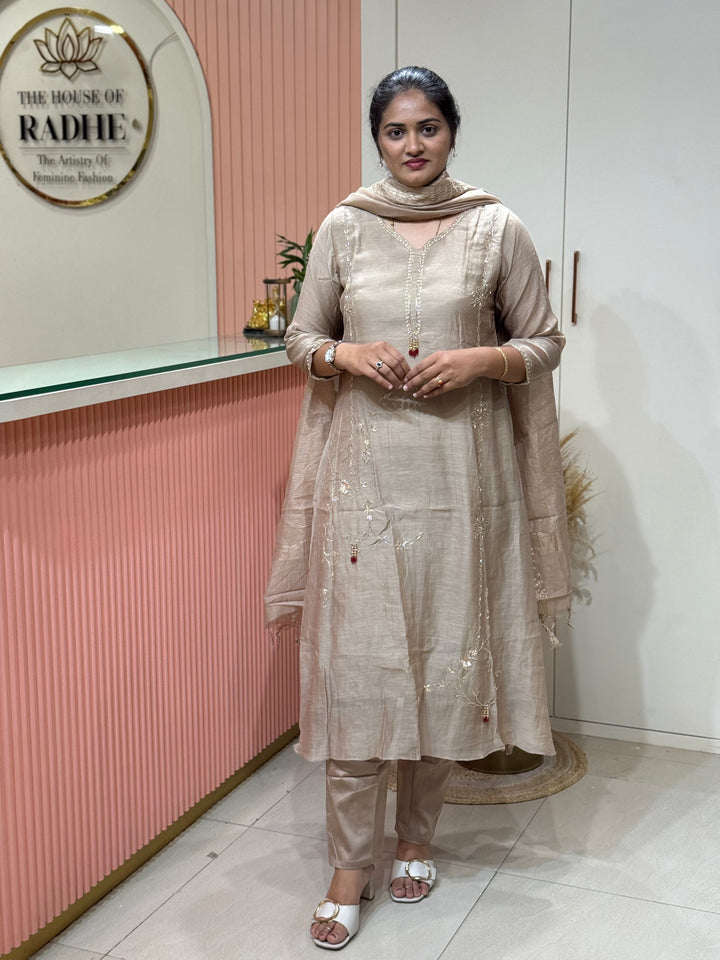 Pure Banarasi Mul Chanderi with Cotton Lining | R218
