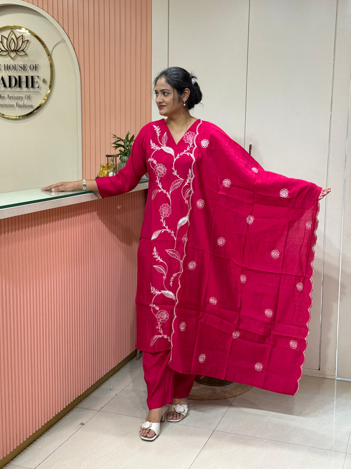 Mul Chanderi Budget-Friendly 3 pcs Set Collection | R222