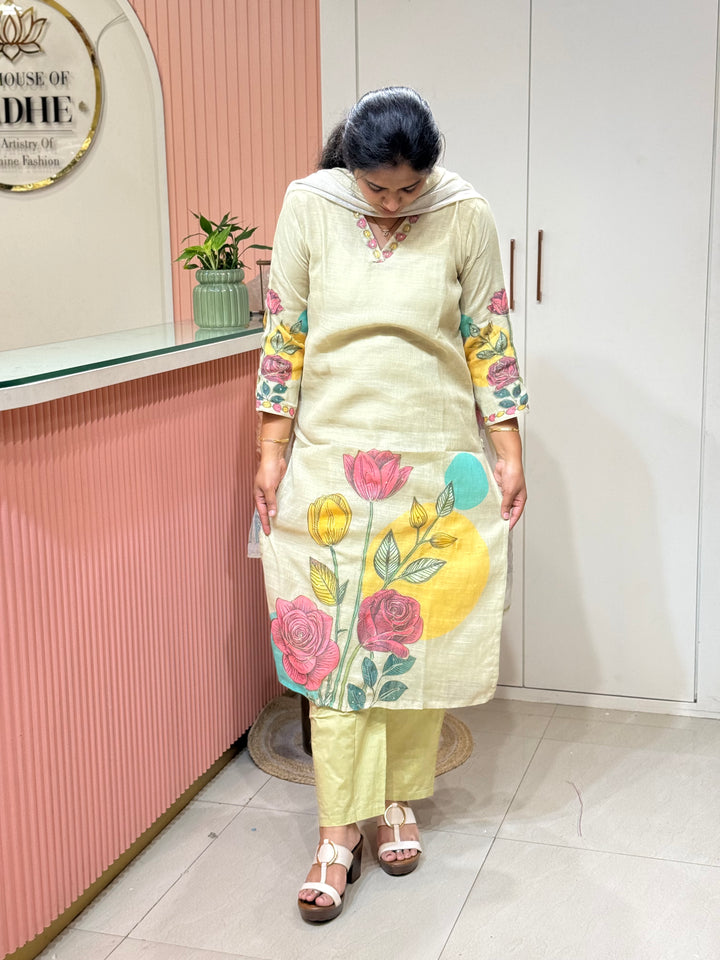 Linen Cotton 3 Pcs Set Collection with Cotton Lining | R146