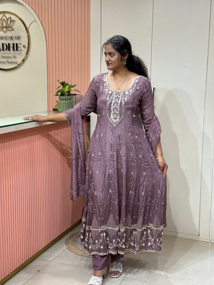 Pure Chinon Handwork Collection Party Wear | R177