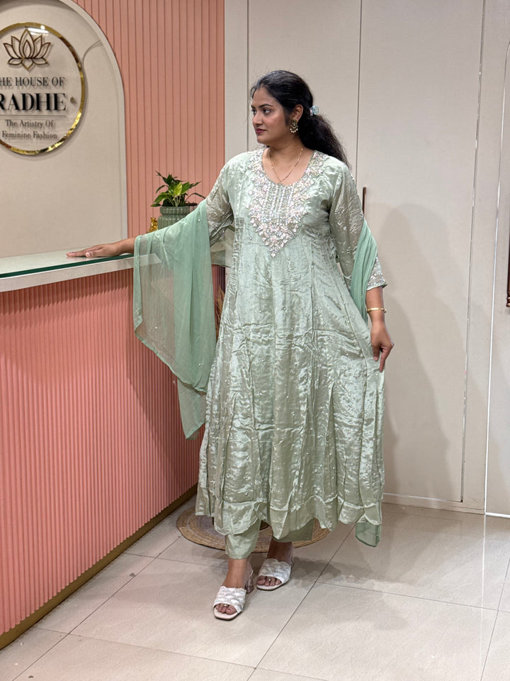 Pure Chinon Handwork Collection Party Wear | R117