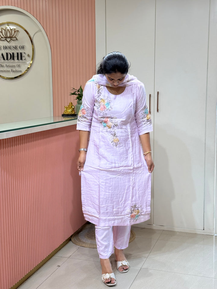 Dola Silk Collection with Floral Work | R219