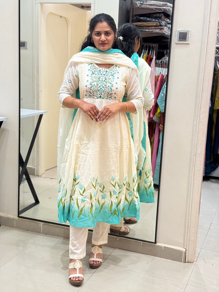 Premium Mul Cotton Anarkali Style Collection with cotton Lining | R164