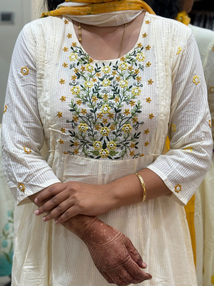 Premium Mul Cotton Anarkali Style Collection with cotton Lining | R164