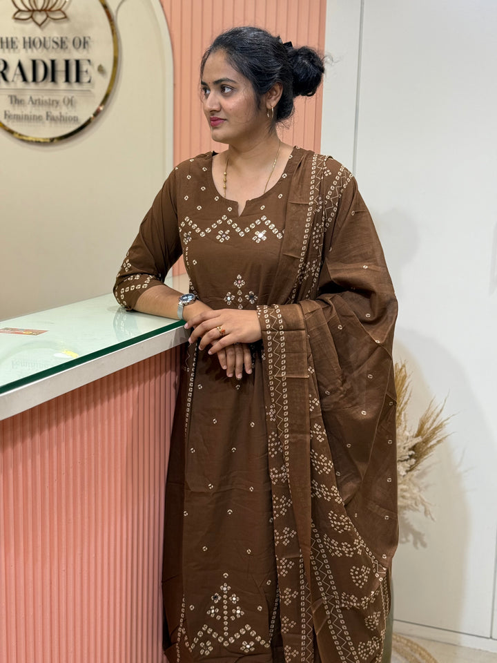 60-60 cotton 3 piece kurta set| R170