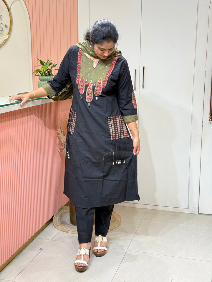 Cotton Collection with Patch Work (Print Dupatta) | R210