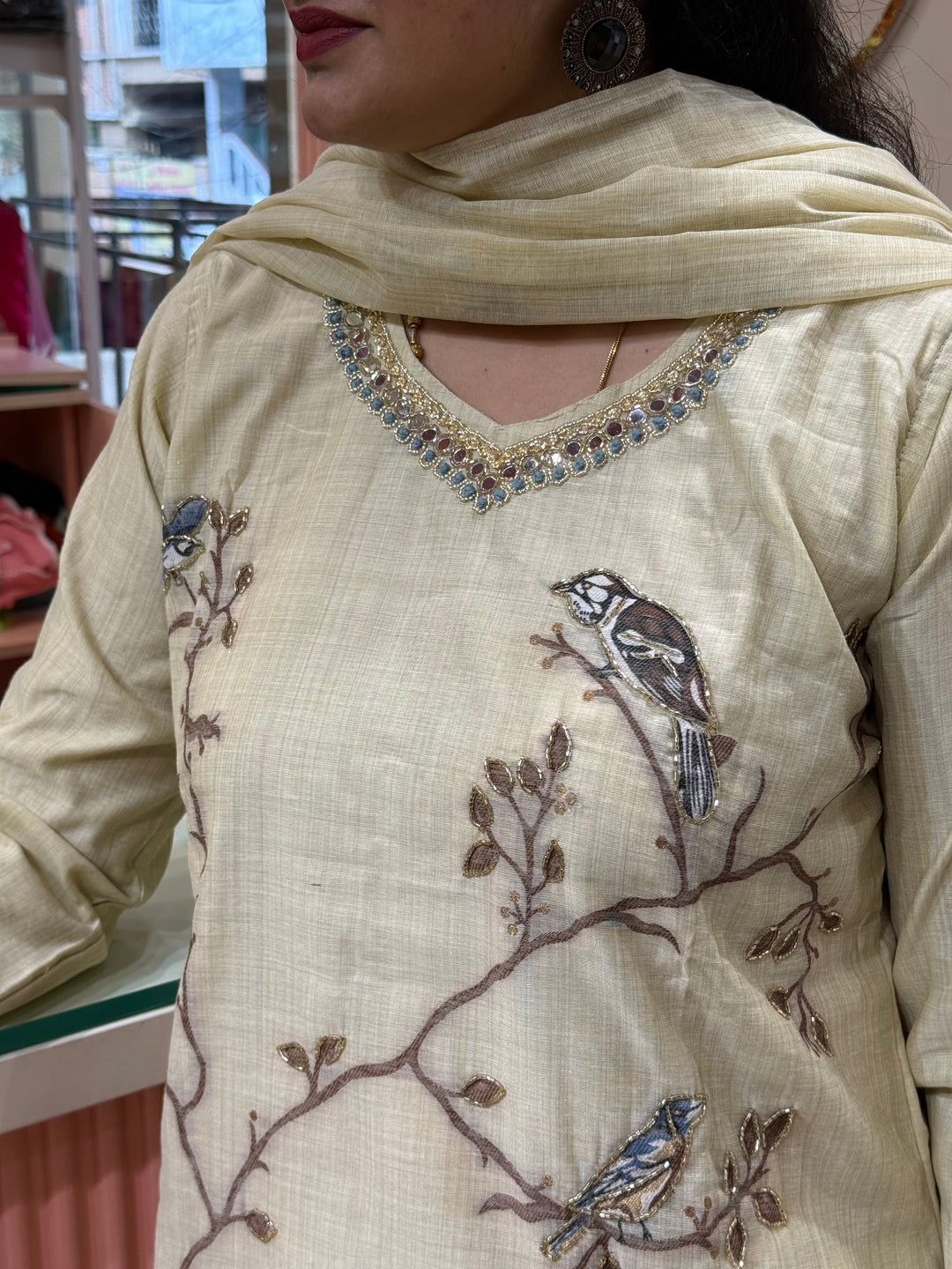 Pure Jamdhani Designer Collection with weaving Dupatta (Cotton Lining) | R211