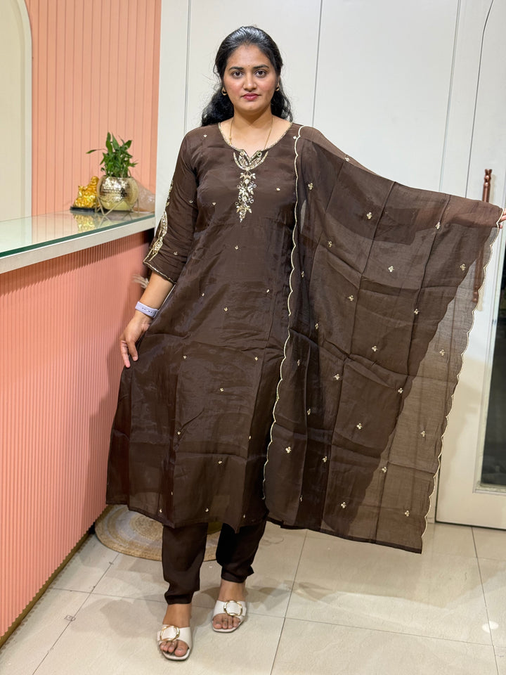 Mul Chanderi Semi Party Wear Collection | R205
