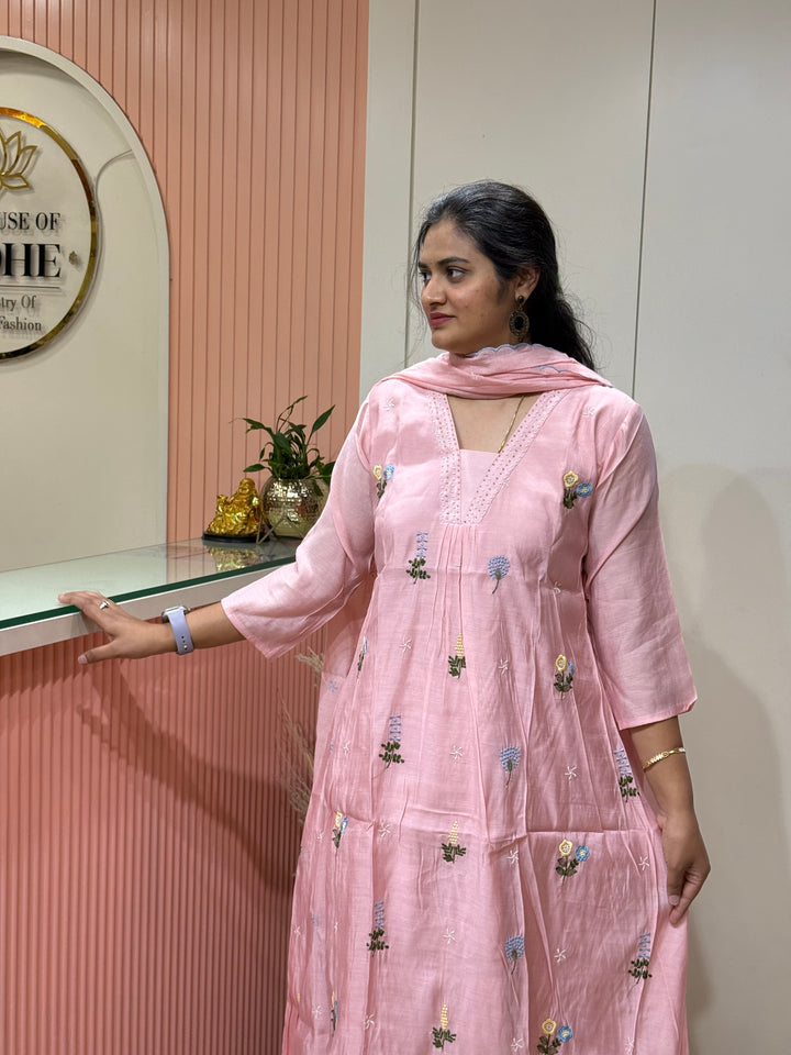 Mul Chanderi Collection with Embroidery work | R179